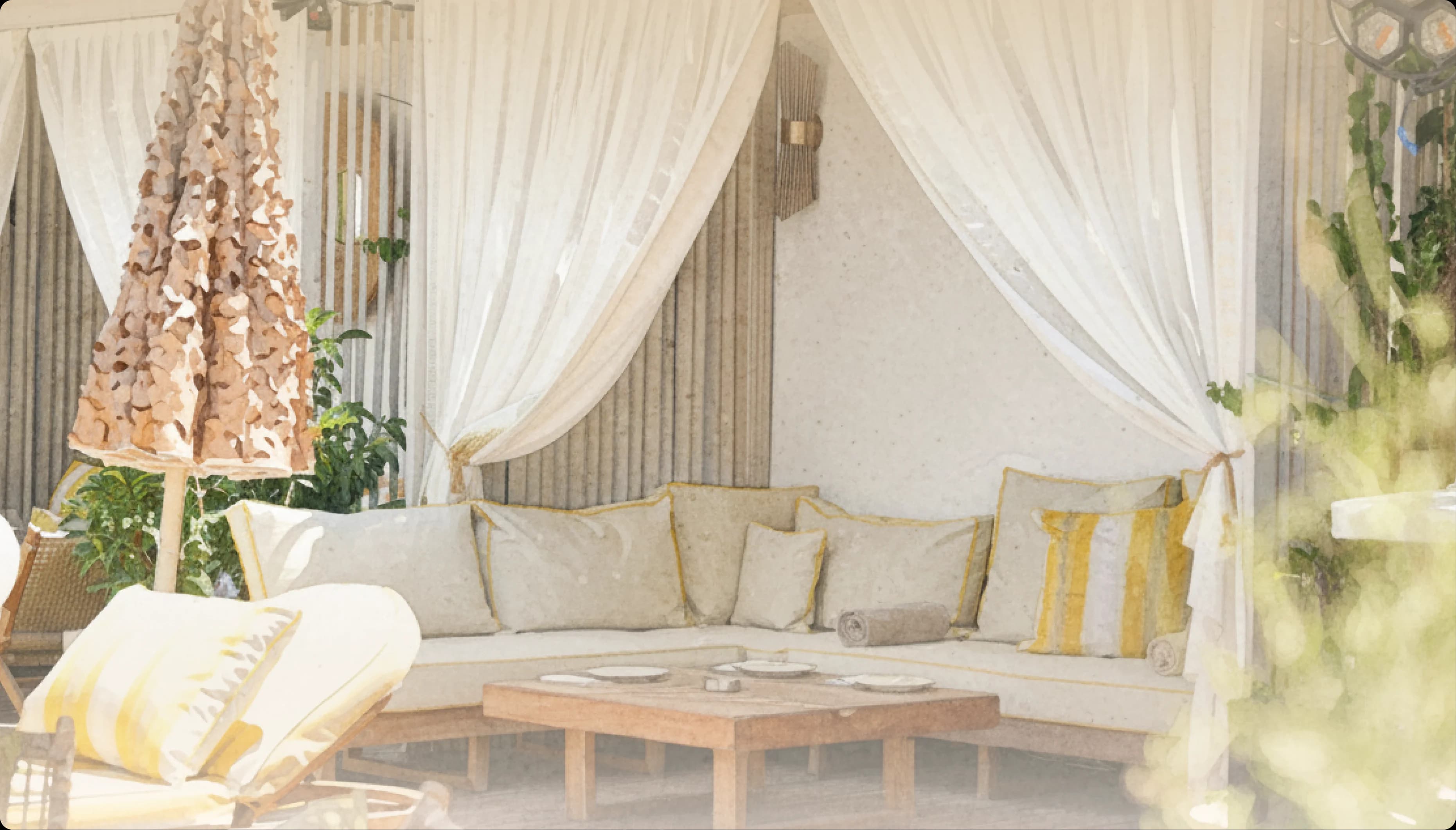 Moi Bodrum Arch view of lounge area